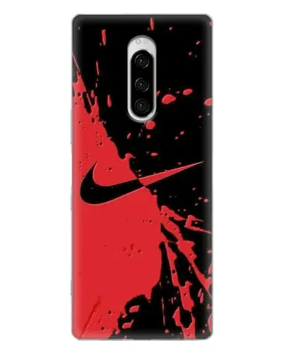 Чехол для Sony Xperia 1 с картинкой «Красные брызги Nike» Чехол для Sony Xperia 1 с картинкой «Красные брызги Nike»