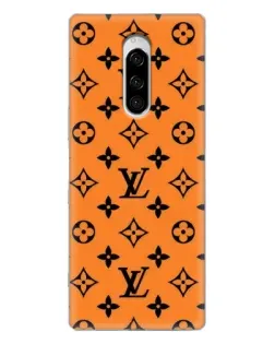 Чехол для Sony Xperia 1 с картинкой «Оранжевый стиль LV»