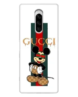 Чохол для Sony Xperia 1 з картинкою «Міккі Маус Gucci — смуги» Чохол для Sony Xperia 1 з картинкою «Міккі Маус Gucci — смуги»
