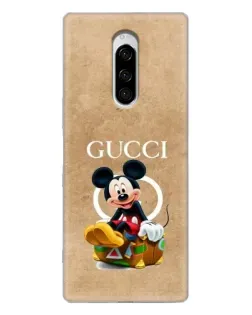 Чохол для Sony Xperia 1 з картинкою «Міккі Маус Gucci — крафт» Чохол для Sony Xperia 1 з картинкою «Міккі Маус Gucci — крафт»