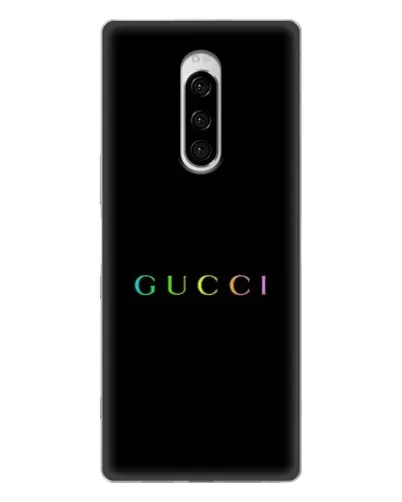 Чехол для Sony Xperia 1 с картинкой «Gucci — неоновый минимализм» Чехол для Sony Xperia 1 с картинкой «Gucci — неоновый минимализм»