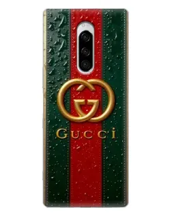 Чохол для Sony Xperia 1 з картинкою «Gucci — фірмова смуга та золото» Чохол для Sony Xperia 1 з картинкою «Gucci — фірмова смуга та золото»