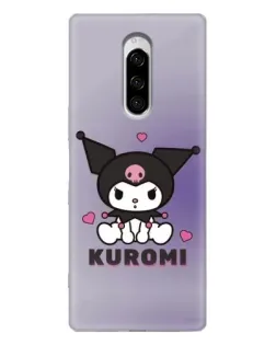 Чохол для Sony Xperia 1 з картинкою «Kuromi — фіолетовий арт»