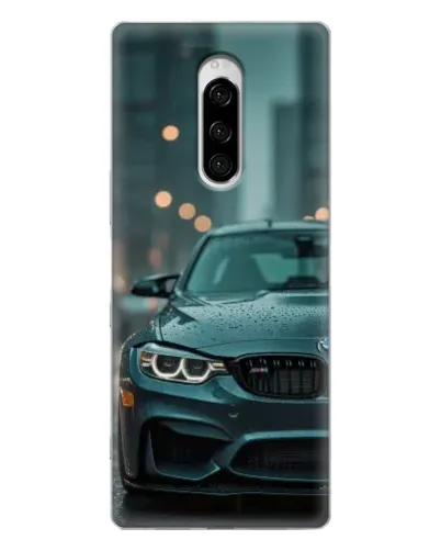 Чехол для Sony Xperia 1 с картинкой «BMW в огнях города»