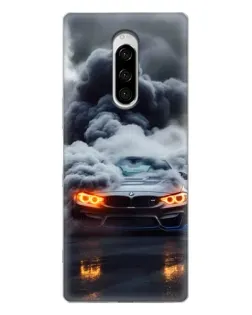 Чохол для Sony Xperia 1 з картинкою «BMW у диму» Чохол для Sony Xperia 1 з картинкою «BMW у диму»