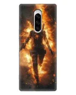 Чехол для Sony Xperia 1 с картинкой «BMW — скорость в дожде»