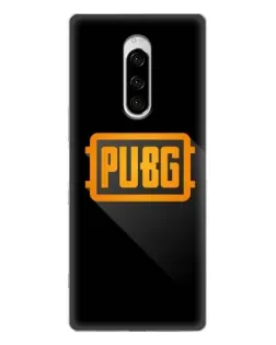 Чехол для Sony Xperia 1 с картинкой «PUBG — рамка лого»