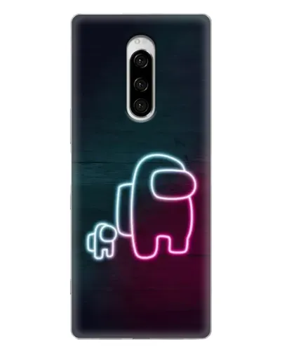 Чехол для Sony Xperia 1 с картинкой «Among Us неон-арт» Чехол для Sony Xperia 1 с картинкой «Among Us неон-арт»