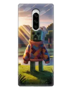 Чехол для Sony Xperia 1 с картинкой «Крипер в свитере» Чехол для Sony Xperia 1 с картинкой «Крипер в свитере»