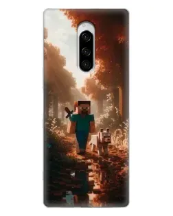 Чехол для Sony Xperia 1 с картинкой «Стив в лесу» Чехол для Sony Xperia 1 с картинкой «Стив в лесу»
