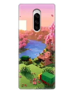 Чехол для Sony Xperia 1 с картинкой «Розовое дерево Minecraft» Чехол для Sony Xperia 1 с картинкой «Розовое дерево Minecraft»