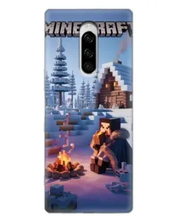 Чехол для Sony Xperia 1 с картинкой «Зимний Minecraft» Чехол для Sony Xperia 1 с картинкой «Зимний Minecraft»