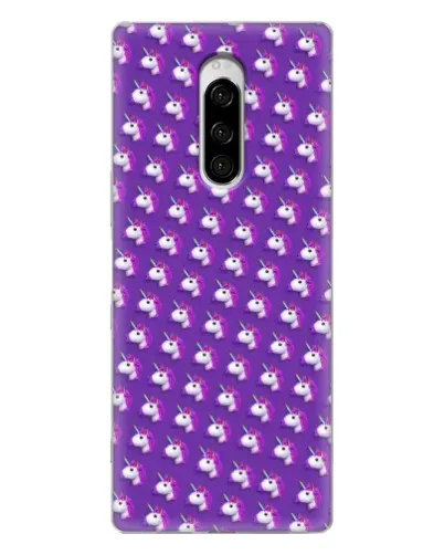 Чехол для Sony Xperia 1 с картинкой «Единороги на фиолетовом» Чехол для Sony Xperia 1 с картинкой «Единороги на фиолетовом»