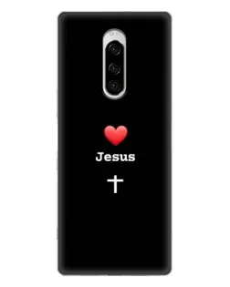 Чехол для Sony Xperia 1 с картинкой «Сердце - Jesus» Чехол для Sony Xperia 1 с картинкой «Сердце - Jesus»