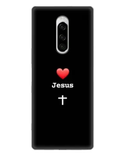 Чехол для Sony Xperia 1 с картинкой «Сердце - Jesus» Чехол для Sony Xperia 1 с картинкой «Сердце - Jesus»