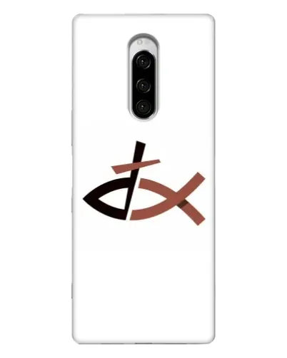 Чехол для Sony Xperia 1 с картинкой «Рыба и крест» Чехол для Sony Xperia 1 с картинкой «Рыба и крест»