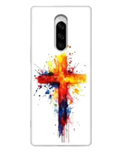 Чехол для Sony Xperia 1 с картинкой «Акварельный крест» Чехол для Sony Xperia 1 с картинкой «Акварельный крест»