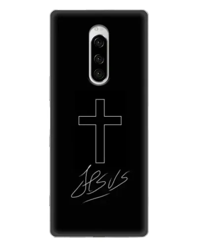 Чехол для Sony Xperia 1 с картинкой «Графический крест Jesus» Чехол для Sony Xperia 1 с картинкой «Графический крест Jesus»