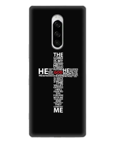 Чехол для Sony Xperia 1 с картинкой «Текстовый крест» Чехол для Sony Xperia 1 с картинкой «Текстовый крест»