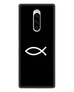 Чехол для Sony Xperia 1 с картинкой «Символ рыбы Jesus» Чехол для Sony Xperia 1 с картинкой «Символ рыбы Jesus»