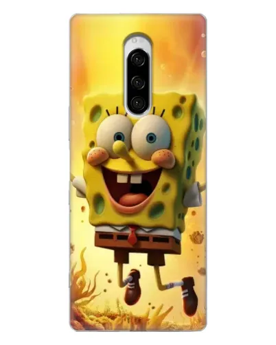 Чехол для Sony Xperia 1 с картинкой «Губка Боб прыгает» Чехол для Sony Xperia 1 с картинкой «Губка Боб прыгает»