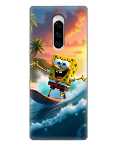 Чехол для Sony Xperia 1 с картинкой «Губка Боб серфингист» Чехол для Sony Xperia 1 с картинкой «Губка Боб серфингист»