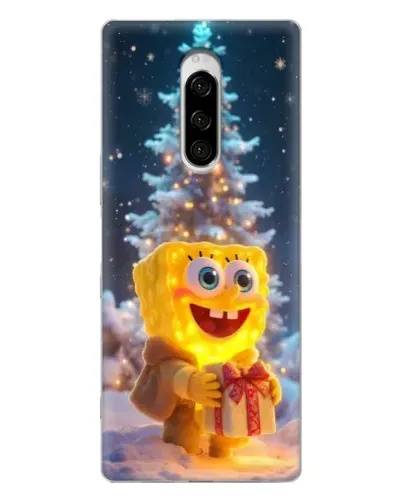 Чехол для Sony Xperia 1 с картинкой «Рождественский Спанч Боб» Чехол для Sony Xperia 1 с картинкой «Рождественский Спанч Боб»