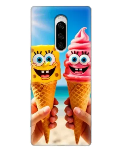 Чехол для Sony Xperia 1 с картинкой «Спанч Боб мороженое» Чехол для Sony Xperia 1 с картинкой «Спанч Боб мороженое»
