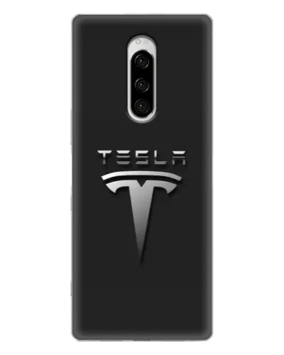Чехол для Sony Xperia 1 с картинкой «Стальной логотип Tesla» Чехол для Sony Xperia 1 с картинкой «Стальной логотип Tesla»