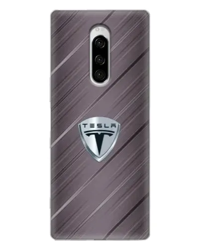 Чехол для Sony Xperia 1 с картинкой «Металлическая текстура Tesla» Чехол для Sony Xperia 1 с картинкой «Металлическая текстура Tesla»
