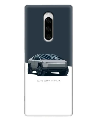 Чехол для Sony Xperia 1 с картинкой «Серебристый Cybertruck Tesla» Чехол для Sony Xperia 1 с картинкой «Серебристый Cybertruck Tesla»