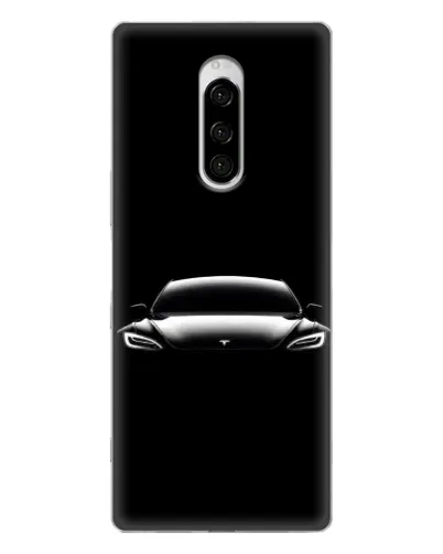 Чехол для Sony Xperia 1 с картинкой «Фары Tesla Night» Чехол для Sony Xperia 1 с картинкой «Фары Tesla Night»