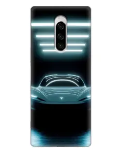 Чохол для Sony Xperia 1 з картинкою «Tesla в неоні» Чохол для Sony Xperia 1 з картинкою «Tesla в неоні»