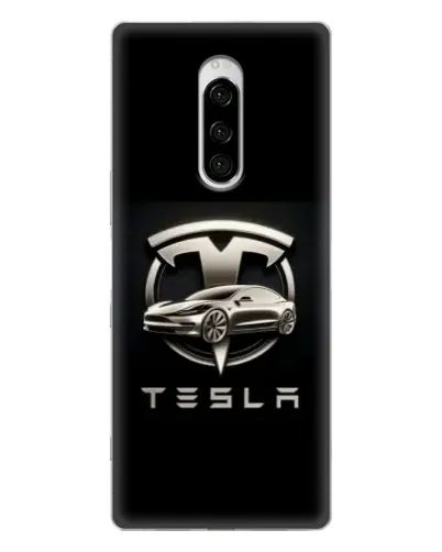Чехол для Sony Xperia 1 с картинкой «Tesla — серебристое авто» Чехол для Sony Xperia 1 с картинкой «Tesla — серебристое авто»