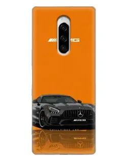 Чехол для Sony Xperia 1 с картинкой «Оранжевый Mercedes AMG»