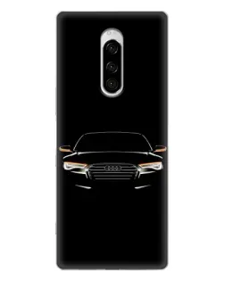 Чехол для Sony Xperia 1 с картинкой «Audi — ночной контур»