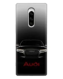 Чехол для Sony Xperia 1 с картинкой «Audi — градиентный контур»