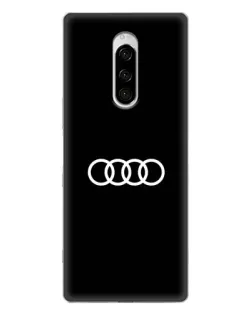 Чехол для Sony Xperia 1 с картинкой «Audi White Logo»