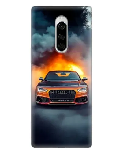 Чехол для Sony Xperia 1 с картинкой «Audi в огненном дыму» Чехол для Sony Xperia 1 с картинкой «Audi в огненном дыму»