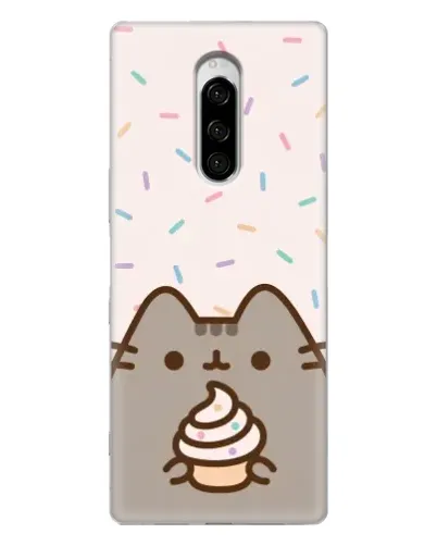Чехол для Sony Xperia 1 с картинкой «Пушин с кексом» Чехол для Sony Xperia 1 с картинкой «Пушин с кексом»