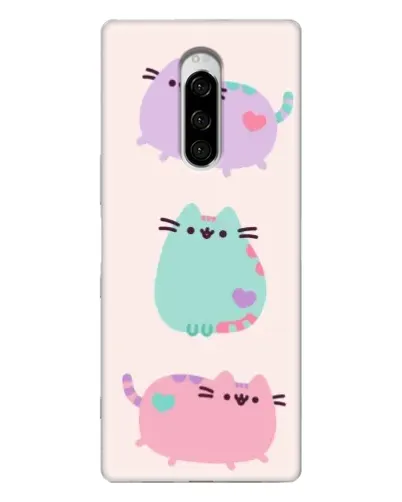Чехол для Sony Xperia 1 с картинкой «Pusheen трио» Чехол для Sony Xperia 1 с картинкой «Pusheen трио»