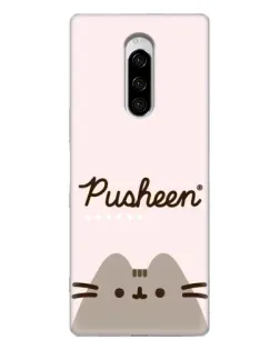 Чехол для Sony Xperia 1 с картинкой «Pusheen логотип» Чехол для Sony Xperia 1 с картинкой «Pusheen логотип»