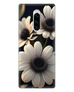 Чехол для Sony Xperia 1 с картинкой «Белые маргаритки макро»