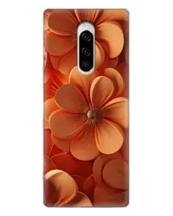 Чехол для Sony Xperia 1 с картинкой «Оранжевый макро цветок»