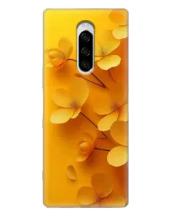 Чехол для Sony Xperia 1 с картинкой «Золотые лепестки»