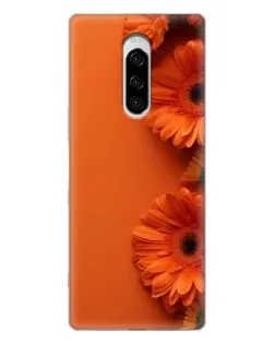 Чехол для Sony Xperia 1 с картинкой «Оранжевые герберы»