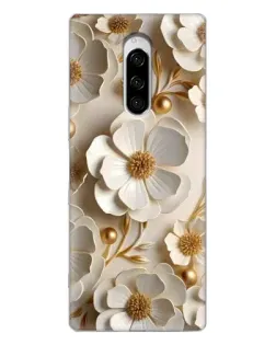Чехол для Sony Xperia 1 с картинкой «Белие бумажние  цвети»
