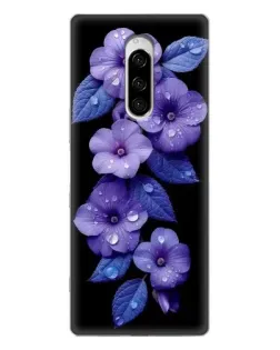 Чехол для Sony Xperia 1 с картинкой «Фиолетовые цветы с росою» Чехол для Sony Xperia 1 с картинкой «Фиолетовые цветы с росою»