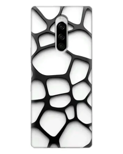 Чехол для Sony Xperia 1 с картинкой «Белая объемная сетка» Чехол для Sony Xperia 1 с картинкой «Белая объемная сетка»