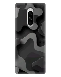 Чехол для Sony Xperia 1 с картинкой «Темный абстрактный камуфляж» Чехол для Sony Xperia 1 с картинкой «Темный абстрактный камуфляж»
